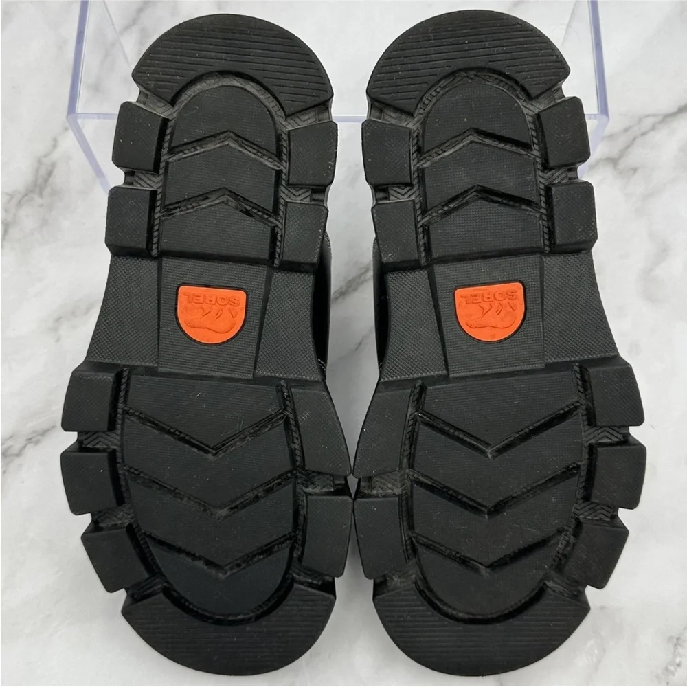Sorel Sandals Womens Size 6 Black Leather Slides Adjustable Strap NL5223-010 - Picture 12 of 12